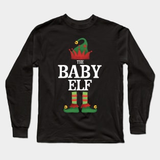 Baby Elf Matching Family Group Christmas Party Pajamas Long Sleeve T-Shirt